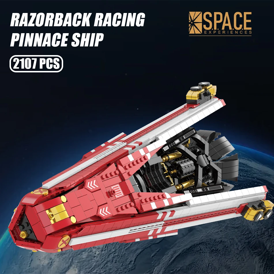 Model Kit Fantasy - 2107 elementów MOC Razorback Racing Pinnace